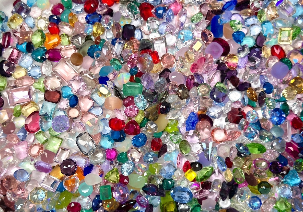20pc High-Sparkle K9 Crystal Nail Rhinestones Mix